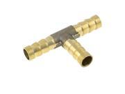 Unique Bargains Air Pneumatic 8mm to 8mm T Design Brass Quick Joint Connector Fittings
