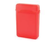 Unique Bargains Red Plastic 3.5 HDD Protector Storage Hard Drive External Case Box Guard