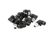 10 x 6mm Hole 3 8BSP Thread Right Angle Fastener Pneumatic Quick Joint Connector