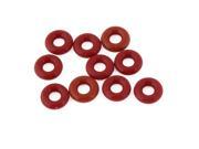Unique Bargains 10 x Red Rubber 10mm x 3mm x 4mm Oil Seal O Rings Gaskets Washers