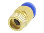 Unique Bargains 8mm x 1 4 PT Thread Push In One Touch Pneumatic Straight Quick Fitting