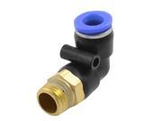 Unique Bargains 13mm Male Thread to 8mm Pneumatic Pipe Quick Joint Fittings Mjetw