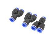 3pcs 8mm to 8mm Push in Hose Y Shape Connecter Air Pneumatic Quick Fittings