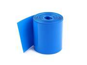 10Meters 70mm Width PVC Heat Shrink Wrap Tube Blue for 4 x 18650 Battery Pack