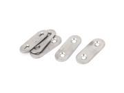 Unique Bargains 40mm x 16mm Flat Repair Mending Fixing Plate Brackets Joining Support 5pcs