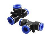 Unique Bargains 2pcs 12mm to 12mm Piping Push In Quick Fittings T Joints