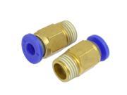 Unique Bargains 5 Pcs Pneumatic 1 8 Thread Push In Connector Fitting for 4mm Tubing