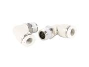 Unique Bargains 1 4 PT Thread to 8mm Quick Fitting Elbow Design One Touch Connector 2 Pcs