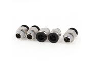 Unique Bargains 5PCS 1 4PT Thread to 10mm Tube Push in Type Connect Straight Quick Fittings