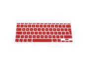 Unique Bargains UK EU Layout Silicone Protective Keyboard Cover Film Red for MacBook Pro 11
