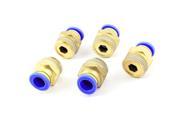 5pcs Straight Quick Connectors Pneumatic Fittings 8mm x 3 8 PT Male Thread