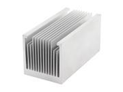 Aluminum Heat Radiator Heatsink Cooling Fin 100x50x50mm Silver Tone