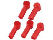 5Pcs Smoking Pipe Battery Terminal Insulating Protector Covers Red 14mmx10mm