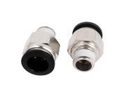 Pneumatic Fittings 12mm Tube to 1 4BSP Male Straight Connector Convertor 2 Pcs