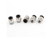 Unique Bargains 5 x Pneumatic 1 4 PT Thread Push In Connector Fitting for 6mm Tubing