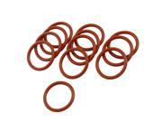 Unique Bargains 10 x Red Silicone O Ring Oil Seals Gaskets Washers 24mm x 2.5mm