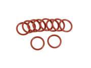 Unique Bargains 10 Pcs Soft Rubber O Rings Seal Washer Replacement Red 27mm x 3mm