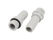 Unique Bargains 2Pcs 1 4 BSP Male Thread Pipe Fitting to 10mm Barb Hose Tail Connector