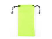 Water Resistant Drawstring Closure Glasses Jewelry Cell Phone Pouch Yellow