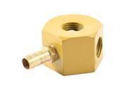 Unique Bargains Yellow Three Outlets 12mm Thread Diameter Coolant Magnetic Base Pipe Holder