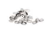 10mm Arch High 304 Stainless Steel Pipe Strap Clips Fastener Holder 10Pcs