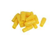 Unique Bargains 15 x Soft PVC 17mm Cable 18mm Battery Clips Terminal Boots Yellow Covers