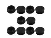 Unique Bargains Chair Table Legs 35mm Diameter Plastic Cap Round Ribbed Tube Insert 10 Pcs