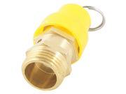 Unique Bargains Yellow Gold Tone 51 64 Dia Thread 0.8MPa Compressor Safety Valve