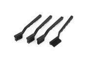 4pcs 5.8 x 1.7cm Plastic Black Conductive Ground Clean Anti static Brush