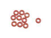 Unique Bargains 10 Pcs 12mm OD 3.5mm Thickness Silicone O Rings Oil Seals Gasket Dark Red