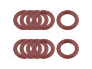 Unique Bargains 10 x Flexible Soft Rubber O Ring Seal Washers Replacement Red 16mm x 3mm