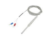 K Type 50x5mm 800C Probe Thermocouple Temperature Sensor Cable 6.5ft 2 Meters