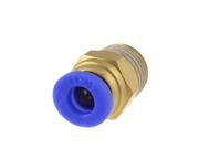 Unique Bargains 6mm Cirble Hole 1 4 PT Thread Straight Push in Tube Air Fast Fitting