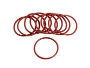 Unique Bargains 10 Pcs 51mm Outside Dia 3mm Thick Filter Rubber O Ring Seal Washers Red