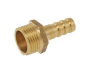 Unique Bargains 16mm Screw Thread Brass Air Hose Barb Straight Fittings