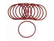 Unique Bargains 10 Pieces 70mm x 3mm x 64mm Rubber Sealing Washers Oil Filter O Rings Red