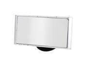 Unique Bargains Silver Tone Plasic Frame Blind Spot Rear View Mirror 12 x 6cm for Car