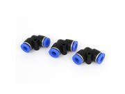 Unique Bargains 6mm to 6mm Pneumatic L Shaped Push In Quick Fittings Connector 3pcs