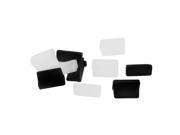 Unique Bargains 10Pcs Silicone USB Port Cover Cap Anti Dust Protector Clear Black for Female End