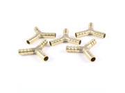 5pcs 10mm to 10mm Y Shaped 3 Ways Air Hose Barb Joint Fitting Coupler Connector