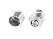 Unique Bargains 2cps 5mm x 8mm Pneumatic Air Tube 3 8PT 16mm Thread Quick Connector Silver Tone