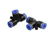 Unique Bargains 2pcs Pneumatic 4mm to 4mm Piping Push In Quick Fittings T Joints