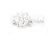 Unique Bargains 15pcs 32mm Diameter White Water Supply Pipe Tube Hose Clamps Clips Fittings