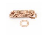 20PCS 14mm OD 8mm ID 1mm Thick Copper Washer Flat Ring Oil Brake Line Seal