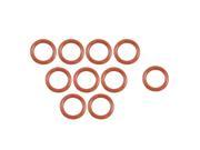 Unique Bargains 10 Pcs 16mm OD 2.5mm Thickness Silicone O Rings Oil Seals Gasket Dark Red