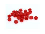 25Pcs Red Plastic Touch Tactile Switch Button Protect Cover Caps