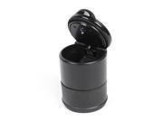 Portable Plastic Cylinder Shaped Ashtray for Car with Blue Light Black