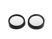Unique Bargains 2Pcs Self Adhesive 360 Degree Wide Angle Blind Spot Rearview Mirror Black