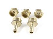 Unique Bargains 5pcs 1 2 PT Male Thread to 5 16 Air Hose Barb Straight Connector Fitting