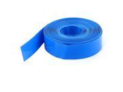 Unique Bargains 33Ft 10M Long 17mm Wide 48% Blue PVC Heat Shrink Tubing Wrap for 1 x AAA Battery